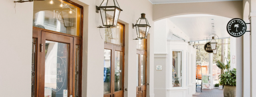 The Salty Bottle and Brew coffee shop in Carillon Beach near Panama City Beach and 30A